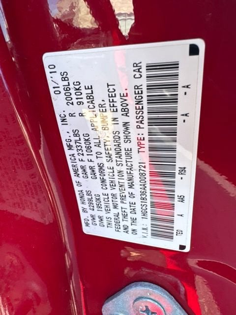 2010 Honda Accord Cpe LX-S
