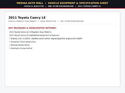 2011 Toyota Camry LE