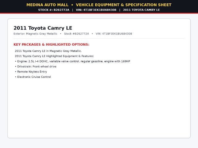 2011 Toyota Camry LE