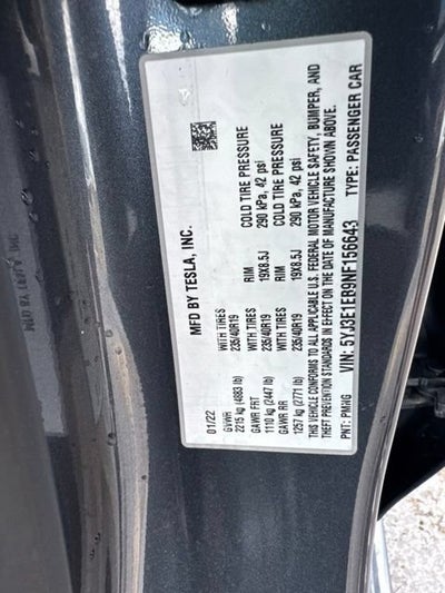 2022 Tesla Model 3 Long Range