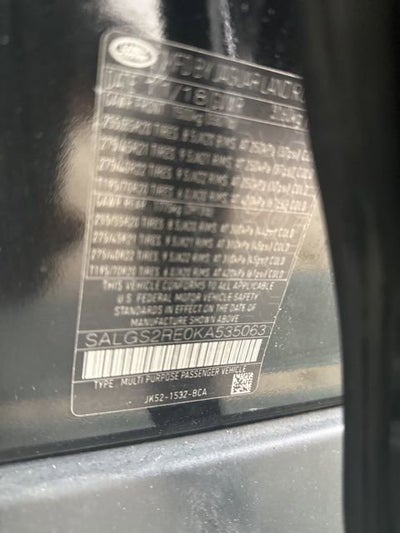 2019 Land Rover Range Rover SC