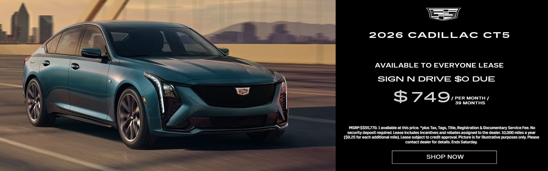 CADILLAC CT5 LEASE SPECIALS NEAR AKRON, CLEVELAND AND MEDINA OHIO