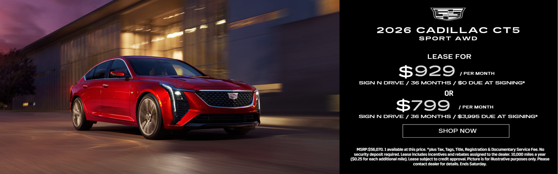 CADILLAC CT5 LEASE SPECIALS NEAR AKRON, CLEVELAND AND MEDINA OHIO