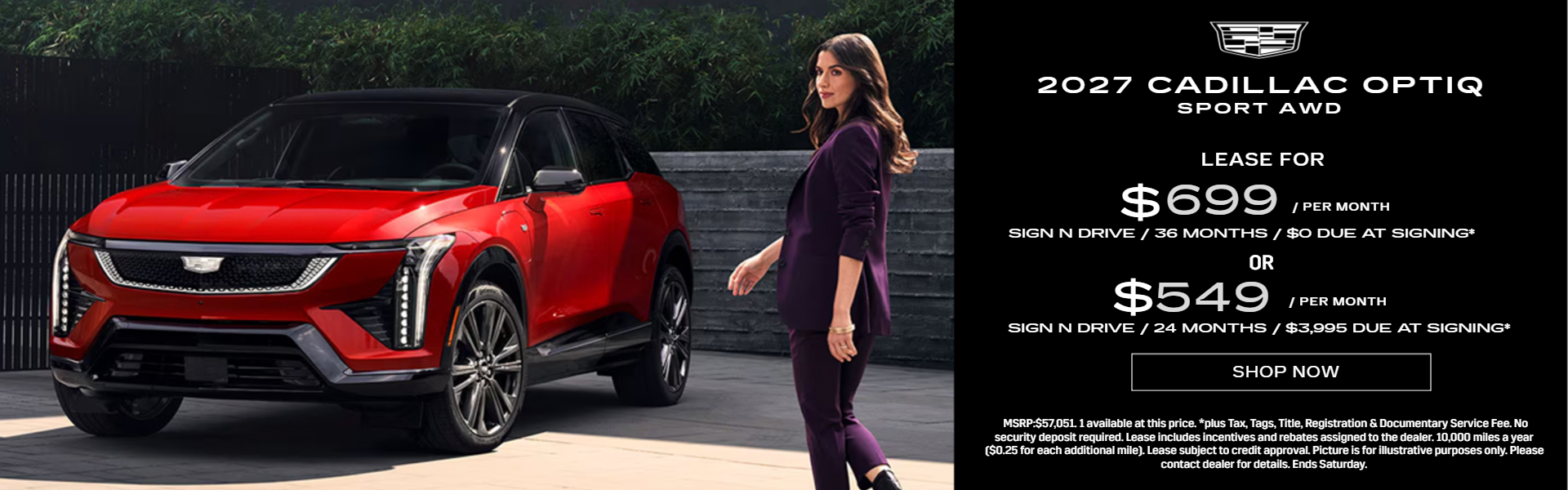 CADILLAC OPTIQ LEASE SPECIALS NEAR AKRON, CLEVELAND AND MEDINA OHIO