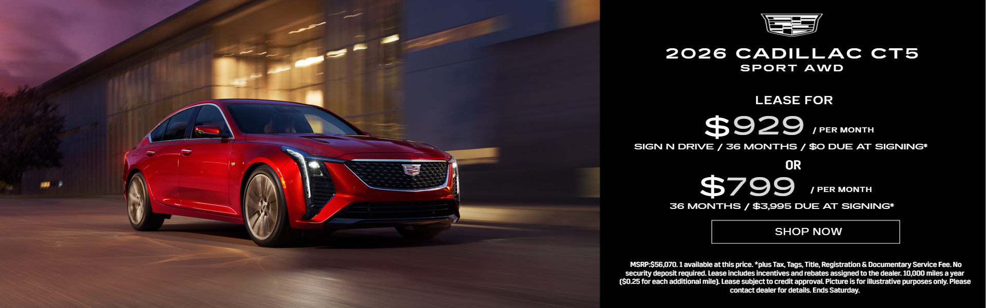 CADILLAC CT5 LEASE SPECIALS NEAR AKRON, CLEVELAND AND MEDINA OHIO