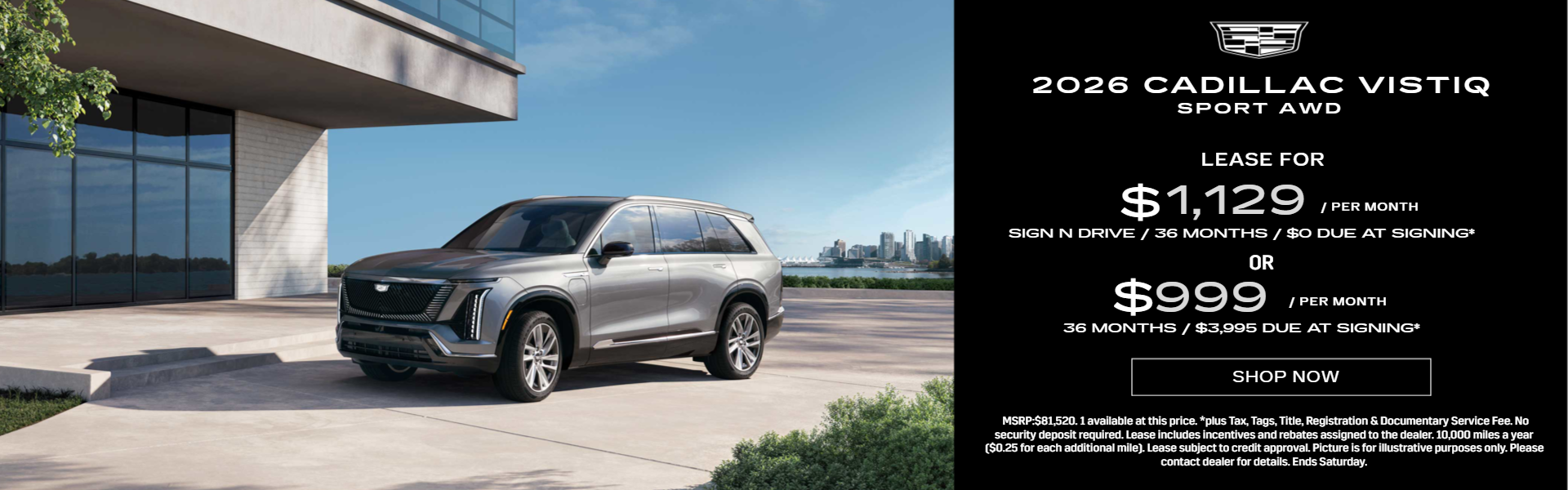 CADILLAC VISITQ LEASE SPECIALS NEAR AKRON, CLEVELAND AND MEDINA OHIO