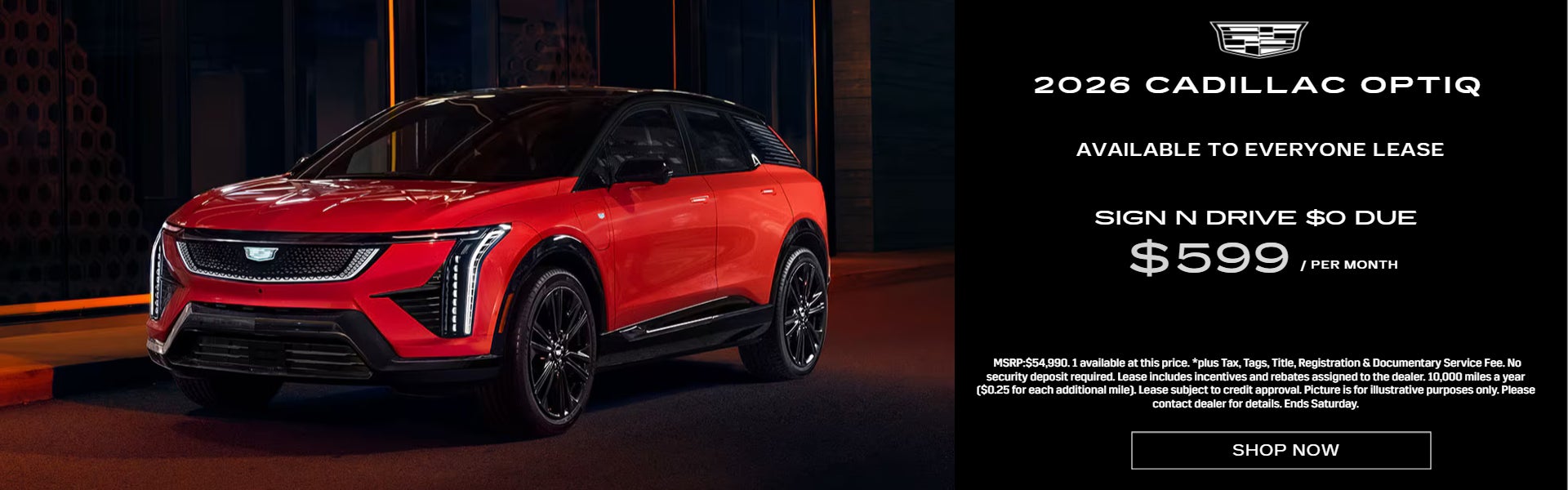 CADILLAC OPTIQ LEASE SPECIALS NEAR AKRON, CLEVELAND AND MEDINA OHIO