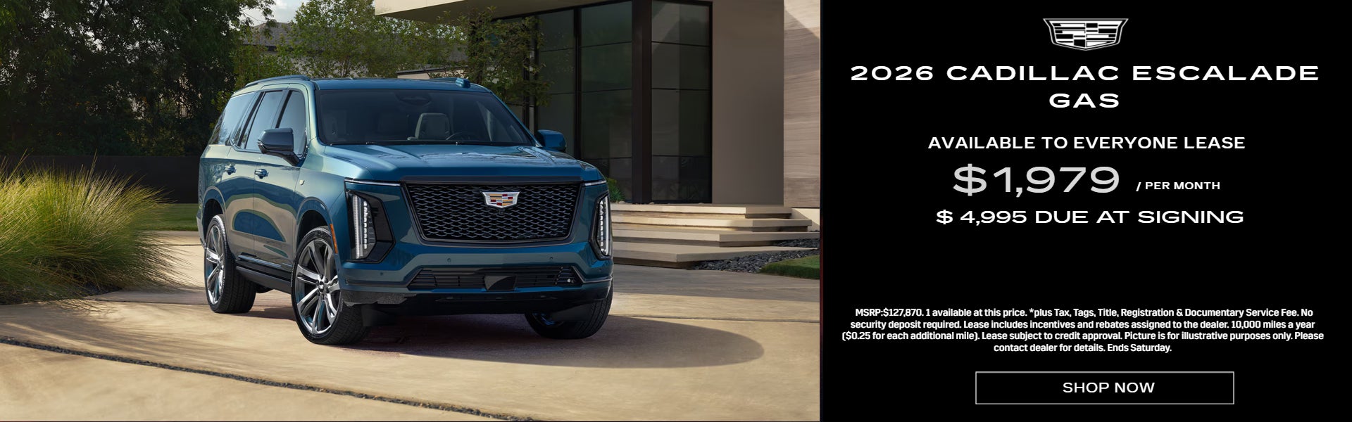 CADILLAC ESCALADE GAS LEASE SPECIALS NEAR AKRON, CLEVELAND AND MEDINA OHIO